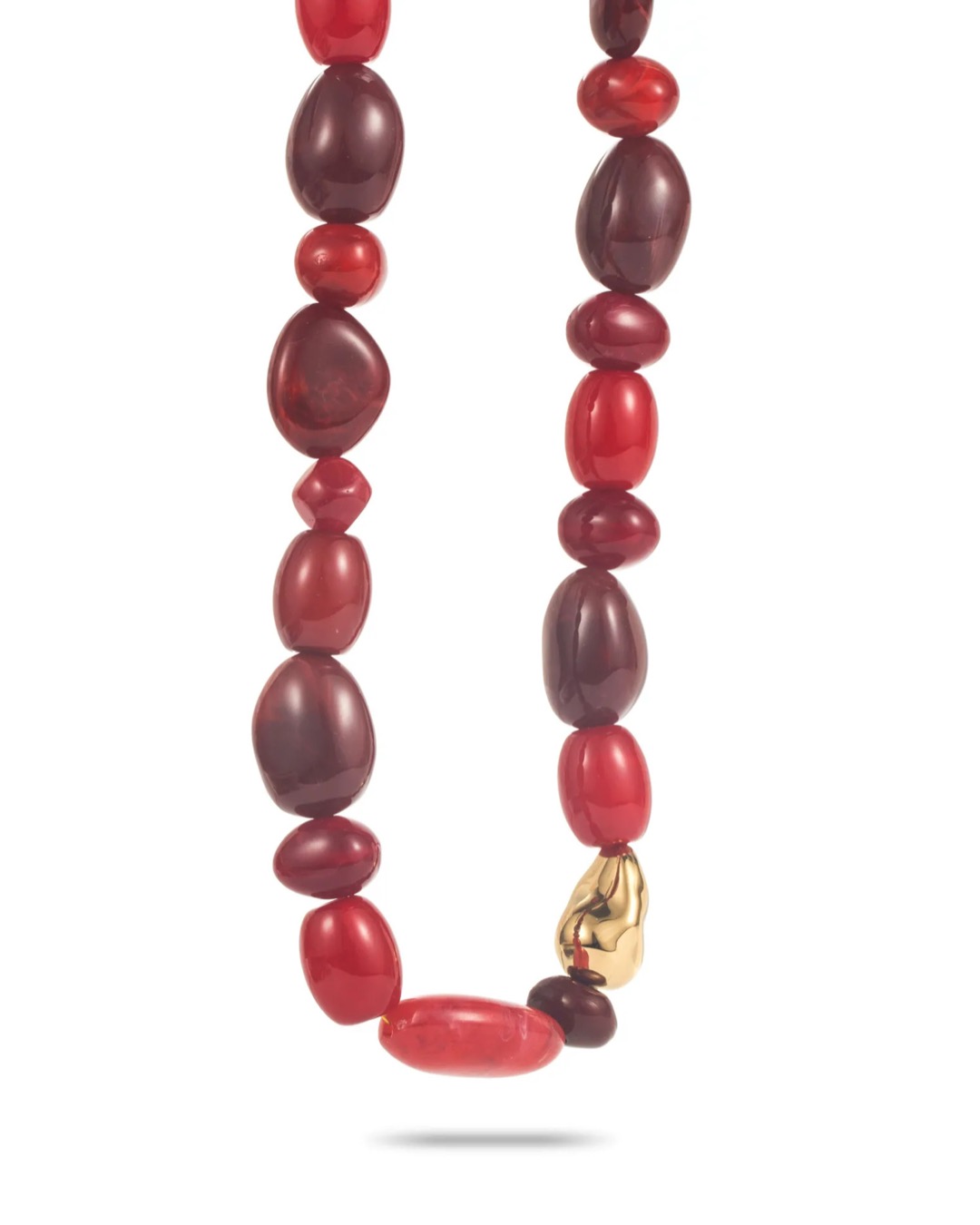 De Margot ketting met kralen in rood mix